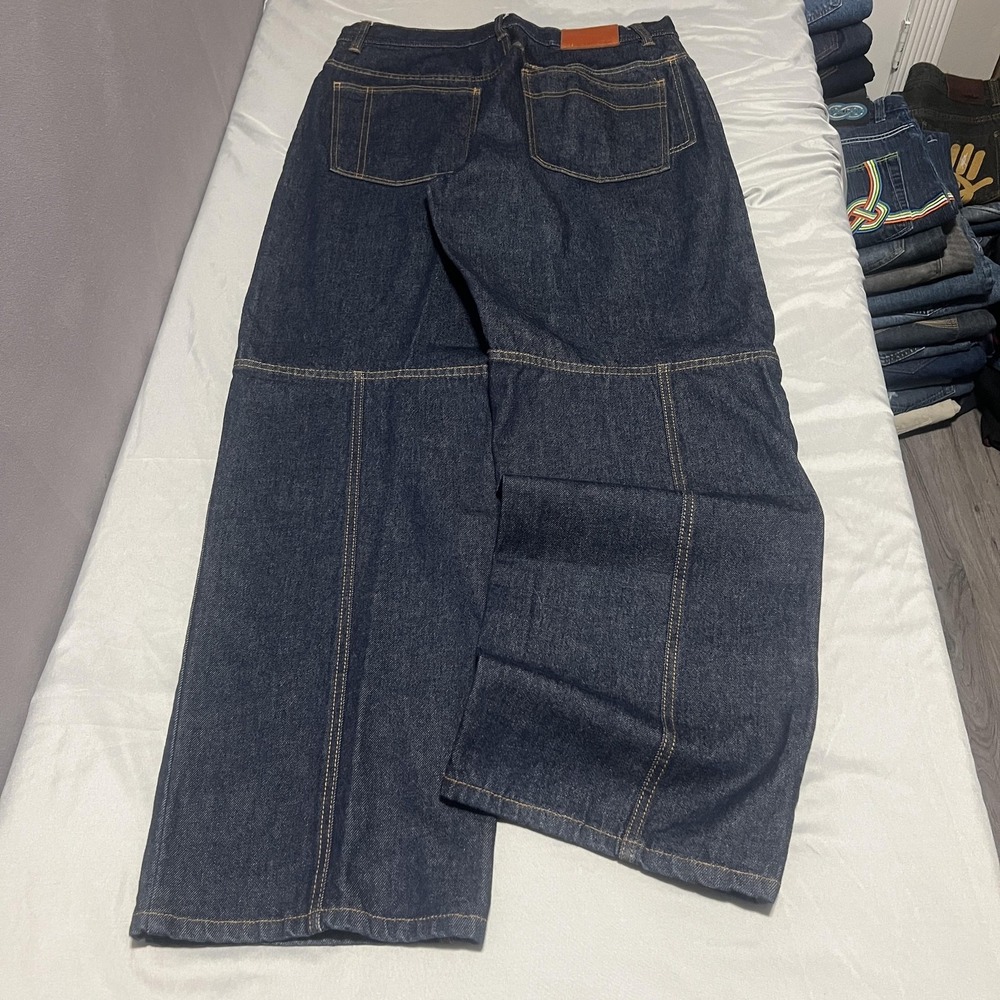 Sean‎ John Jeans Mens 34x32 Blue Dark Wash Relaxed Wide Leg Denim Streetwear